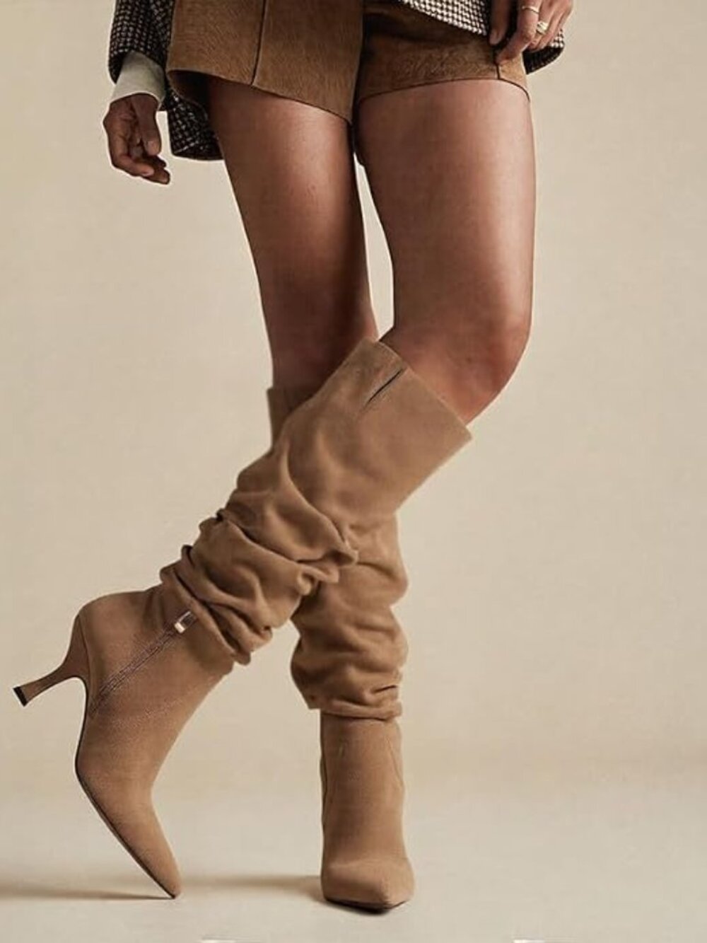 Women Fall Kitten Heel Tall Long Boot